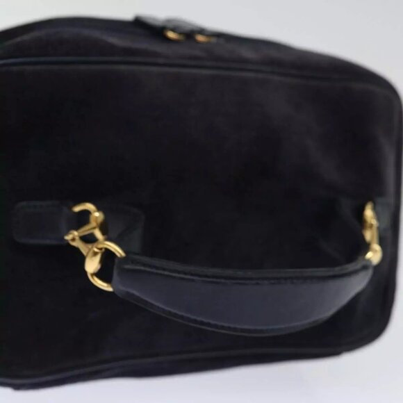 GUCCI Vanity Cosmetic Pouch Suede Navy - Picture 12 of 16
